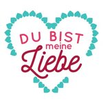 Valentine German Du Bist Meine Liebe Badge Sticker Transpare